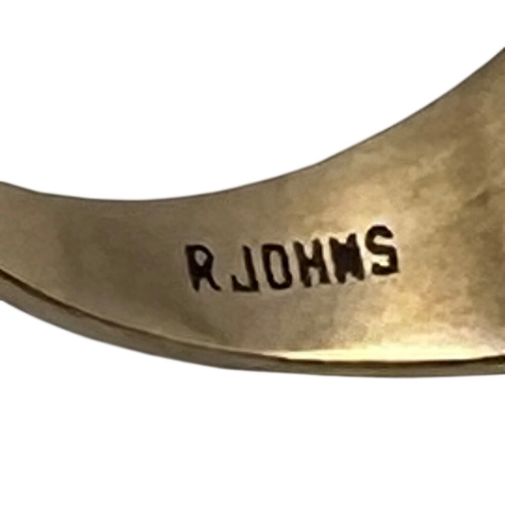 R Johns 1998 Class Ring Gold Plate Logan High Blue Stone Musketeer Rose Brenda 6 - Picture 6 of 15